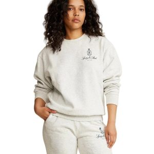 Sweatshirts Sporty Rich High Quality Designer Cotton Hoodie Sweater New Product Letter Crown Print Women Casual Fleece Hooded Pullover Jumper Sportswear Tops