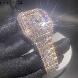 Custom Men Mechanical Watch Brand D Color VVS Iced Out Men Moissanite Watch