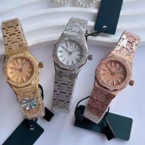 Women's watch Luxury ladies' watch 23mm mini Checkered dial Hexagonal stainless steel case New fashionable sporty style Quartz movement Butterfly buckle
