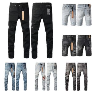 25ss ksubi shorts Black Gray Fashion ksubi jeans Cross Jeans Men Brand High Street Hole patch Trend Low Rise Stretch Skinny Pants Ripped Frayed Trousers us size 52