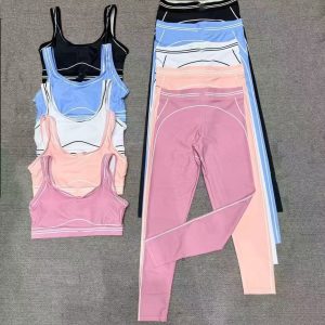 New UP line splicing sports fitness suit, yoga high-waist arm lifting fitness suit.