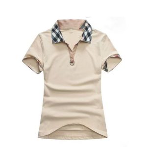 Polos designer polo shirt women clothes Collar plaid short sleeved top pure cotton clothing loose T-shirt Women's Polos designer clothes women