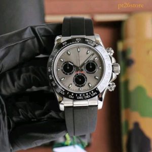 Mens Watch Automatic Mechanical Watches 40mm All Stainless Steel Rotating Wristwatch Self-Winding Business Casual Wristwatches Montre De Luxe