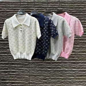 The designer's 2026 ss early autumn new knitted short-sleeved striped top is high-end and fashionable S------XXL