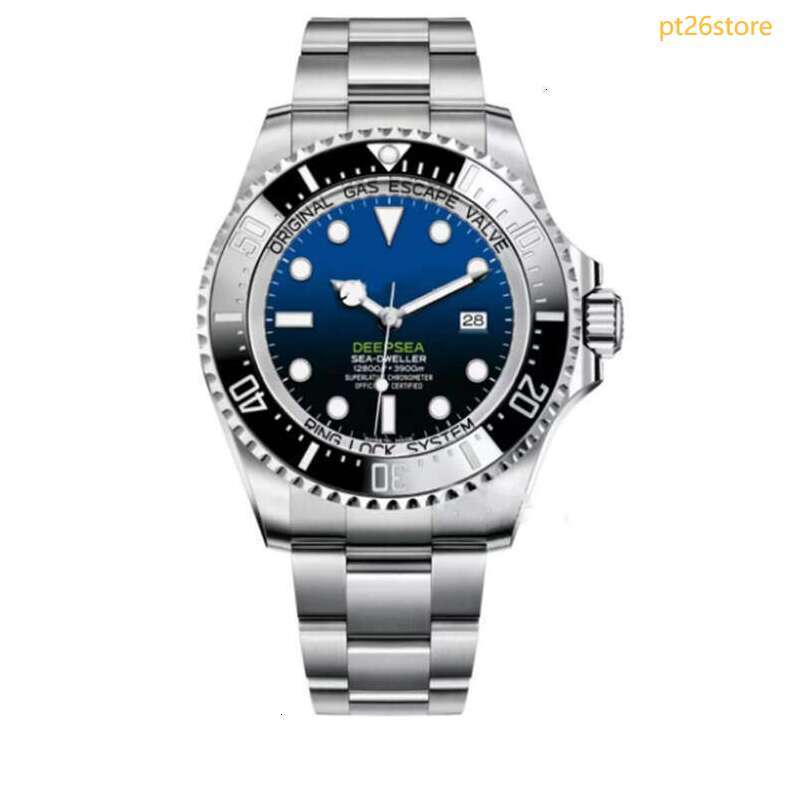 New Mens Watch Sea Dweller Designer Watches High Quality 44mm Size Deep Blue Dial Sapphire Stainless Steel Waterproof with Box Diving Super Luminous Original