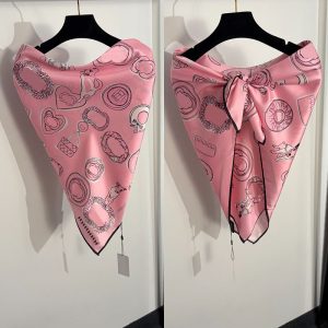 Designer Printed Bandana Top Women Y2K Style Pink Triangle Tube Tops Streetwear Summer Vacation Beach Party Sexy Scarf Tanks