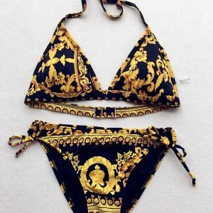 Fashion Lace Bikini Designers G Chain black Women Swimsuits bikini set Multicolors Summer Time Beach Bathing suits Wind Swimwear
