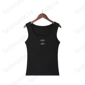 Womens tank top t-shirt regular cropped cotton Jersey camis female femme knits tees designer embroidery knitted vest sport breathable yoga vest tops
