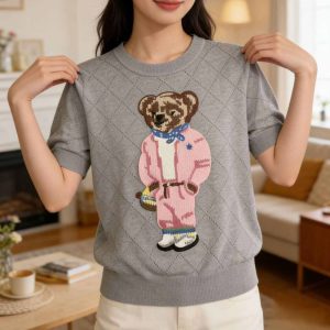 39 Styles Womens Designer Bear T Shirt Luxury Knit Tshirts Short Sleeve Summer Clothes Women Casual Fashion Tops Tee Shirts S-XL