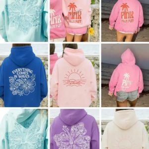 Womens Designer Hoodie Coat Eatshirts School Pink Palm Spring Hoodie For Woman Embroidered Hoody Free People Movement Clothes Sweatshirt