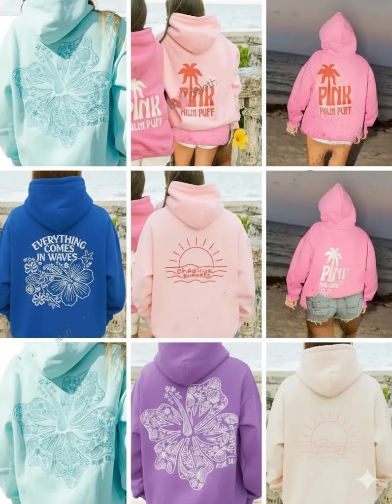 Womens Designer Hoodie Coat Eatshirts School Pink Palm Spring Hoodie For Woman Embroidered Hoody Free People Movement Clothes Sweatshirt