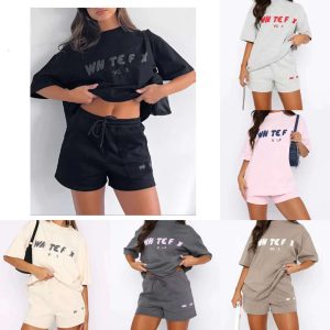 Designer Womens Tracksuits Spring Summer New T-shirt Set Fashionable Sports Foam Logo Short Sleeved Pullover Shorts Two Piece Set