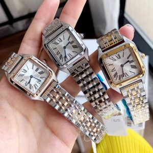 Luxury Women Watch Fashion Simplicity Quartz Rose Gold Watches Stainless Steel Square Dial Clock Montre Femme