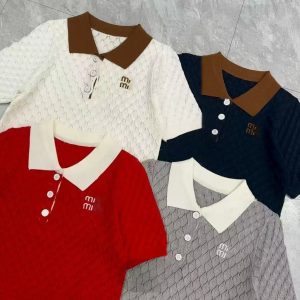 Designer Spring and autumn embroidery knitted sweater cardigan round neck loose assorted solid color knitted long-sleeved coat top Big size S----XXL