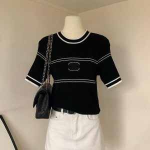 Designer Brands Summer Knitted Women's T-Shirt Women's Sweaters Tops High Elasticity Slim Fit Vest Camis Sexy Sleeveless Vest Top Braces Tank Top S--XXL
