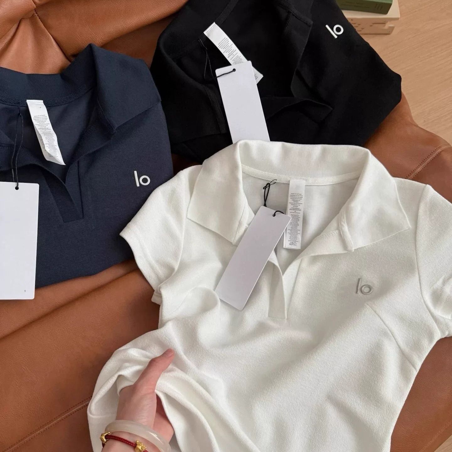 Summer women designer logo letter print turn down collar short sleeve polos shirts SMLXLXXL slim waist casual sports top