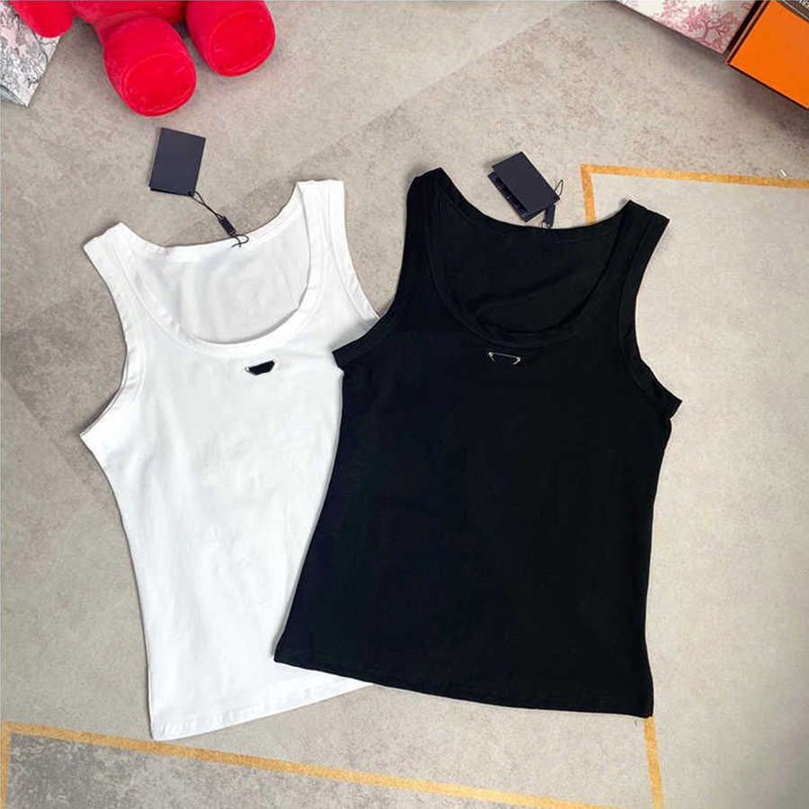 t shirt women Women Tops Tees Crop Top Embroidery summer Sexy Shoulder Black Tank Top Casual Sleeveless Backless Top Shirts Designer Solid Vest Cotton White tops