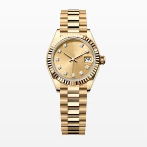 Luxury women watches high quality rose gold lady watch 31mm shell dial diamond mossanite bezel with box reloj orologio montre AAA