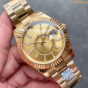 NEW Mens Sky Watches Dweller Steel White Automatic Movement Small Dial Sapphire Calendar 42mm Watch Stainless Wristwatches Montre De Luxe Watchs Dhgate