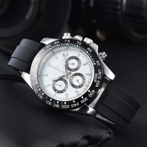 Mens DAY TONA Automatic quartz Movement watch multifunction Wristwatch Designers Men Watches Stainless Steel Strap Gold Wristwatches Montre de luxe #367
