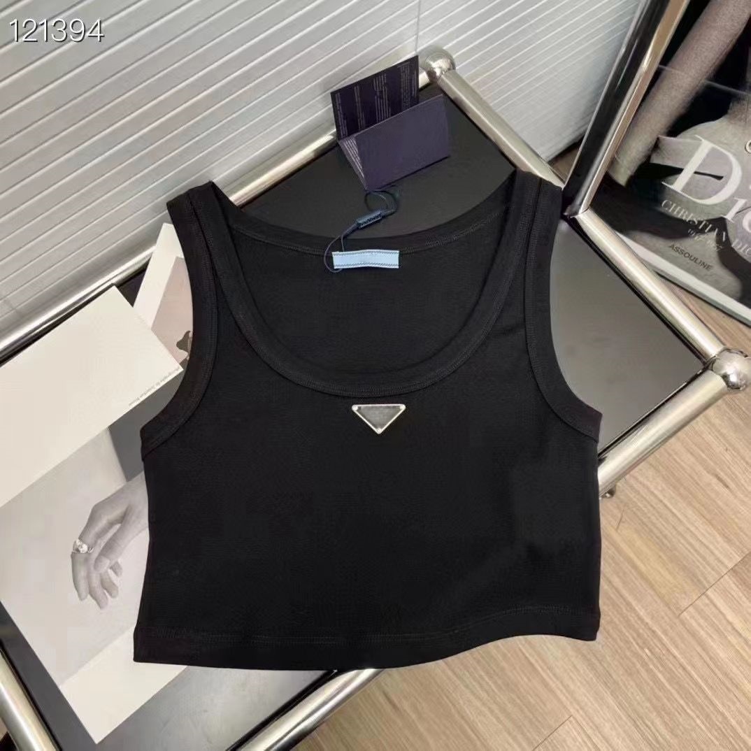 luxury designer womens t shirts summer women tops tees crop top sexy black tank top casual sleeveless top tshirts solid color vest