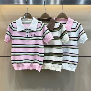 T Shirt Designer Women Clothes Knitted Shirts Tops Ladies Tee Short Sleeve Luxury Womens T-shirts -8 Summer Sweater Tshirt