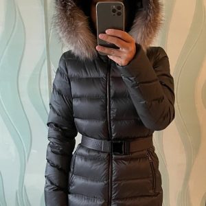 Womens Down Jacket Winter Designer Jackets Woman Coat hair collar Warm Fashion Parkas With Belt Lady cotton Coats Outerwear Big Pocket