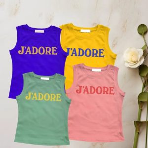 Designer women's summer sleeveless T-shirt vest, round neck pure cotton T-shirt, slim fit, fashionable and versatile top