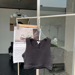 Women's T-Shirt Tank top anagram crop top tank designer top long sleeve t shirt Women Knits Tee Knitted Sport Tank Tops Woman Vest tshirt
