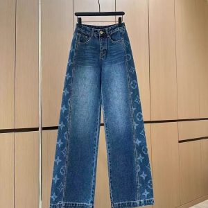 Women's Jeans Blue Women Jeans Streetwear Vintage Fashion High Waisted Wide Leg Jean Female Trouser Letter Hip Hop Baggy Denim Pants Women's Jeans S--4XL