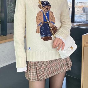 Designer polo sweater women sweaters Mens pull cardigan Polos sweater knit cardigans Shirts Long Sleeves Woman Classic Sweatshirt Tops Embroidery S-XL