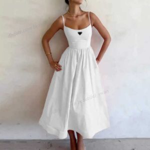 Luxury Summer Dress for Woman Women Designer luxury beach Waist new and slip dress simple dress Female Party Evening Robes Vestidos Skinny Sexy size S-XXXL RRLX
