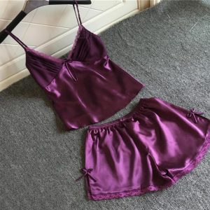 whole sexy pijamas set Women Sleepwear Deep Vneck Home clothes for women pajamas sets Shorts homewear pijama nightie Kigurum