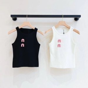 Women's vest designer tank top women tank tops designer luxury vest sleeveless camis pure cotton fashionable knitted camisole tees Women's Sleeveless vests s-xl