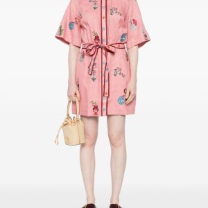 Alemai Dress Designer Dress Women Fashion Printed Linen Shirt Dresses For Woman Elegant 2025 Spring Summer Versatile Midi Maxi Beach Dress Outfits 865 4e0