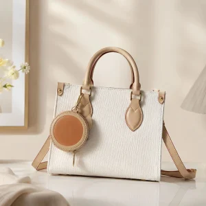 2026 New Luxury Classic Bag White Color onthego Handbag Shoulder Bag down details 25x19x11.5 Cm - AliExpress Women's Handbags