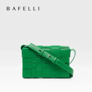 BAFELLI HANDBAG 2026 NEW WOVEN FASHION GENUINE LEATHER BOX BAG SHOULDER CROSSBODY PURSE WOMEN'S FEMALE LUXURY BRAND CLASSICAL - AliExpress Women's Handbags