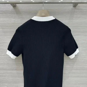 2026  Spring/Summer New Retro-Style Black Knit Short-Sleeve Crop Top Simple Slim  Sweater High-Quality T-Shirt 15 - AliExpress Sweaters&Jumpers
