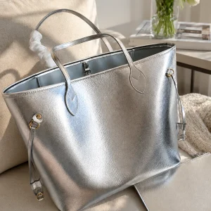 2026 New Women's Silver Tote Bag Large Capacity Commuter Handbag with Detachable Pouch Shoulder Crossbody Bag 32x29x17cm - AliExpress Women's Handbags