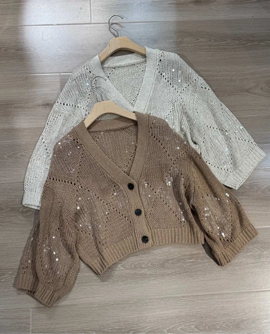 Exquisite sequinned v-neckline spring-summer cardigan - AliExpress Sweaters&Jumpers