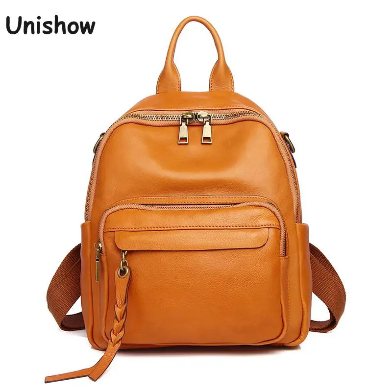 Luxury Genuine Leather Women Backpack 2024 Vintage Style Tassel Lady Travel Backpack Girl School Bag Female Leather Knapsack - AliExpress Women's Handbags