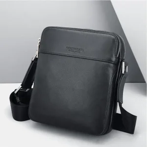 Septwolves Men Genuine Leather Shoulder Bag Crossbody vertical bag soft leather leisure first layer leather male backpack - AliExpress Women's Handbags
