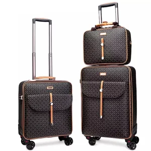 Fashion 16/20/24 inch PU Rolling Luggage Spinner Brand Travel Suitcase With Handbag Men Women Carry On Set Trolley Luggage - AliExpress Luggage