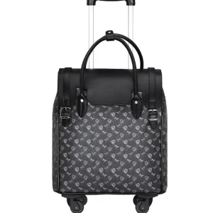 Women Rolling Suitcase Travel Trolley Bag Women PU Travel Luggage Handbag carry on hand luggage bag wheeled rolling luggage bags - AliExpress Travel Bags