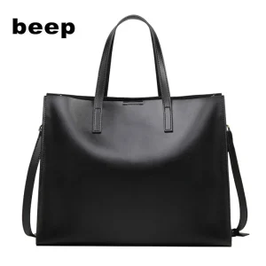 Beep New Superior cowhide Luxury fashion women Genuine Leather bag Simple women leather tote shoulder bag big women's bag - AliExpress Women's Handbags