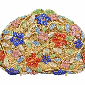 Fashion women luxury diamond clutch bags Flower clutch Bags ladies gold clutches Wedding Bridal Handbags 88621-G - AliExpress Women's Handbags