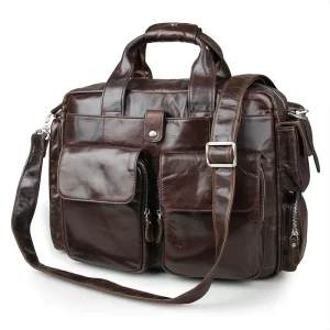 Nesitu Highend A4 Vintage Top Grain Genuine Leather Executive Men Briefcase Portfolio 14'' Laptop Men Messenger Bag M7219 - AliExpress Women's Handbags