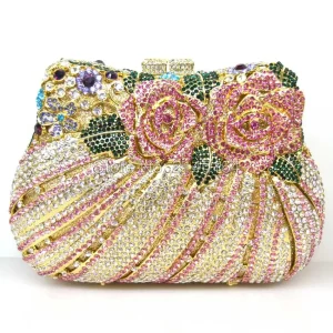 hot selling high quality diamond crystal diamond pink clutch evening bag bride banquet hollow banquet bag luxury party queen Q26 - AliExpress Women's Handbags