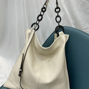 Brand Design Large Genuine Leather Handbag Women's Messenger bags Metal ring shoulder strap Shoulder bag Tote Lady bags 2023 - AliExpress Women's Handbags