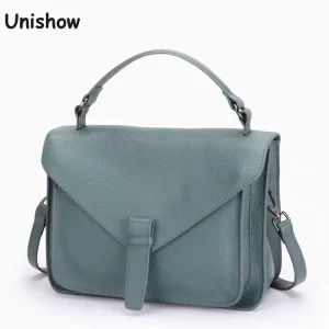 Genuine Leather Women Shoulder Bag 2024 Vintage Messenger Crossbody Bag Female Purse Totes Bag Soild Casual Cowhide Lady Handbag - AliExpress Women's Handbags